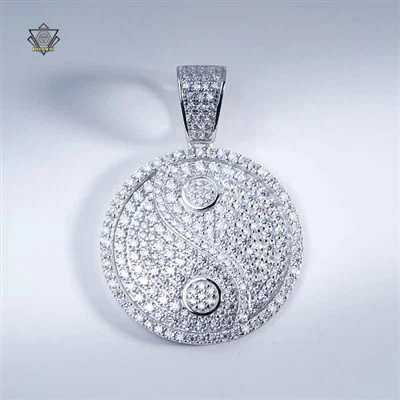 Moissanite Yin Yang Pendant Silver 925